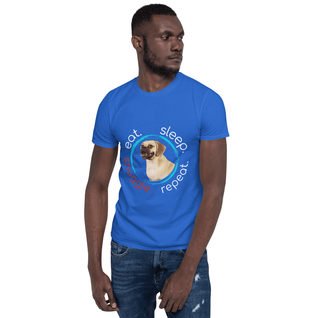 Eat Sleep Snuggle Repeat men's classic t-shirt royal