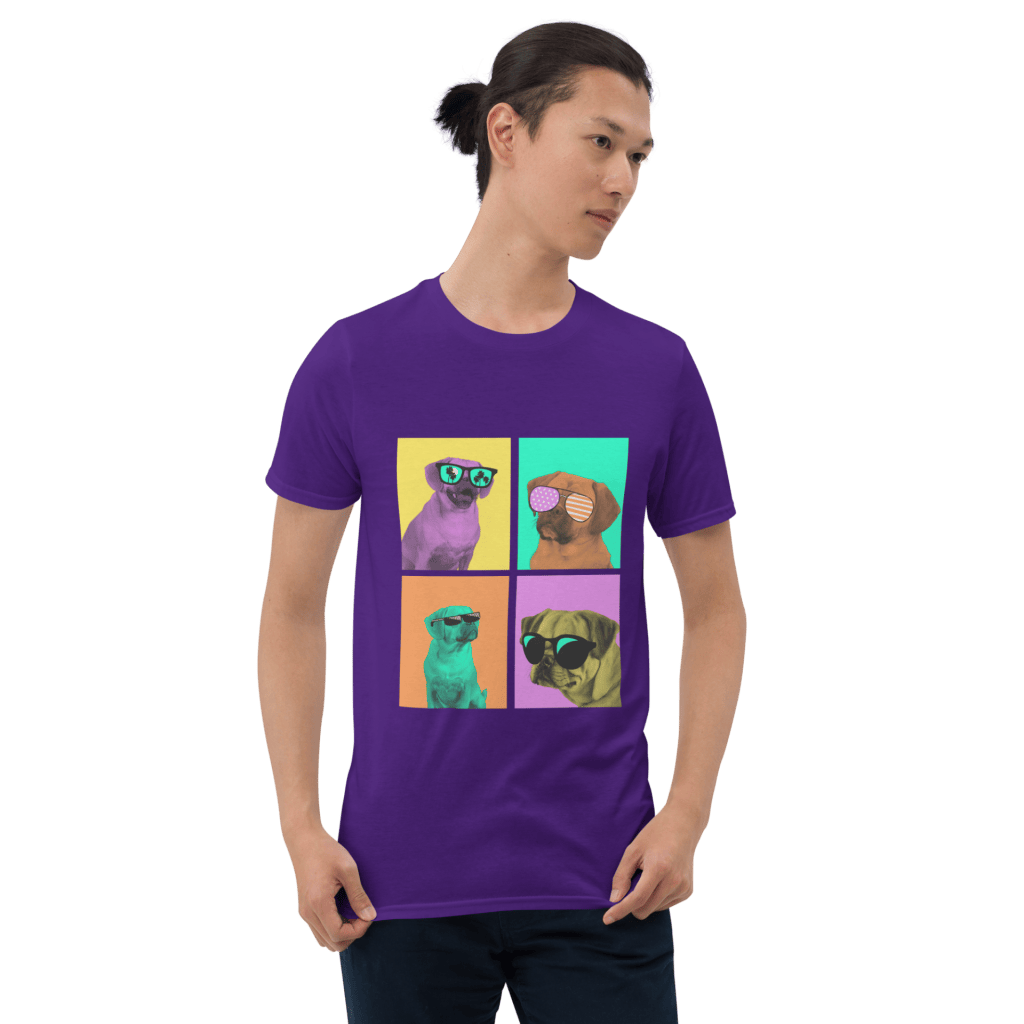 Retro Puggles men's classic t-shirt purple